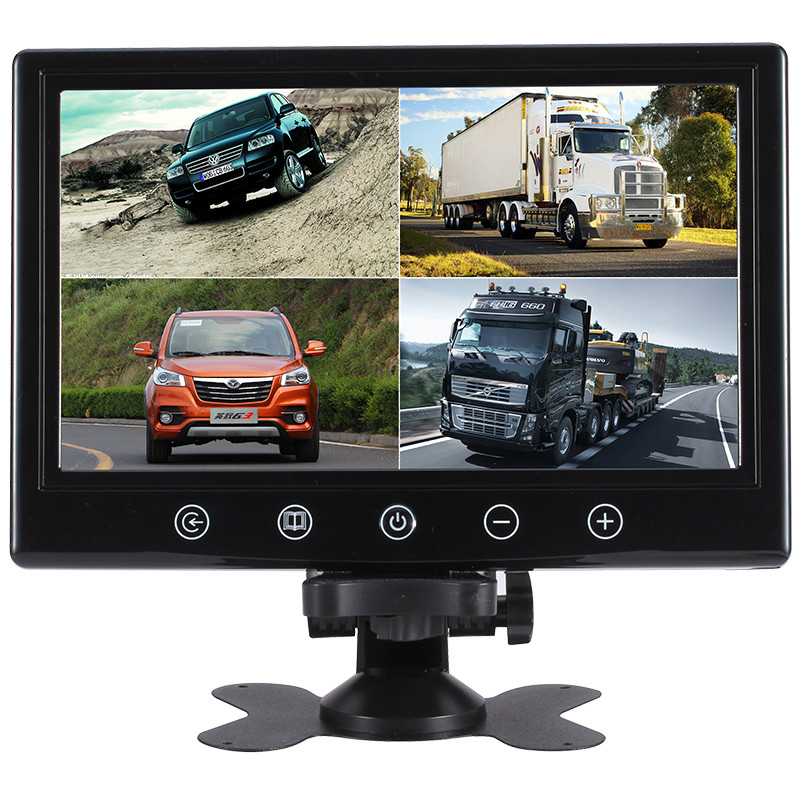 4 Videos gaben 9 Auto-Monitor 1024X600 des Zoll-5ms LCD für Bus-LKW ein