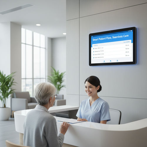 Aktueller Firmenfall über How a Smart Diagnosis Room Display Transformed Hospital Scheduling Efficiency