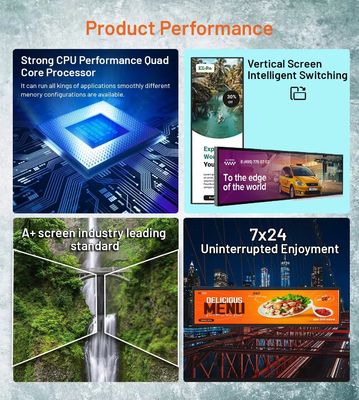 19 Zoll Wandmontierte Bar-Type Werbe-Maschine 1920x360 Android Tablet