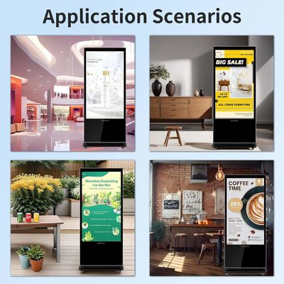 75-Zoll-Vertikaler AD-Kiosk LCD Werbebildschirm Android-Touch-Bildschirm