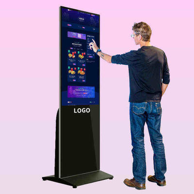 High-Definition 65-Zoll-Großformat-Werbe-Maschine-Kiosk mit 4K-Touch-Display