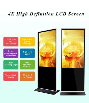Innenraum 55-Zoll-LCD-Werbe-Player mit bodenständiger Gestaltung und digitaler Beschilderung