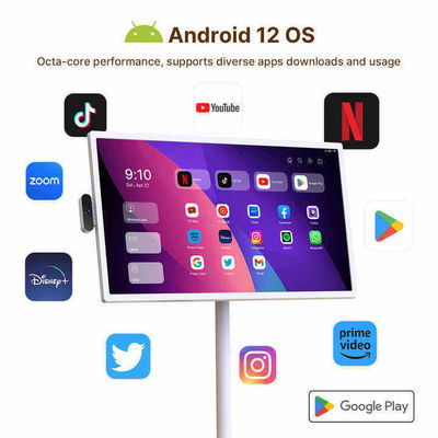 Portable Indoor 24 Inch Android Moving Smart Stand By Me Floor Standing Smart TV (Innenraum 24 Zoll Android bewegliche Smart Stand By Me)