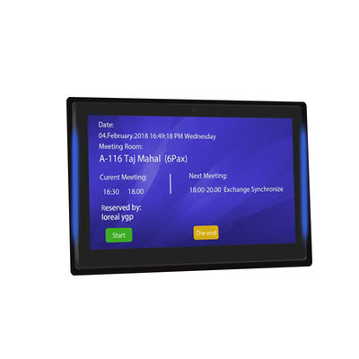 10.1 Zoll RK3399 2+16 GB Wandmontiertes Konferenzraum Tablet NFC POE Besprechungsraum Buchungssystem mit beiden Seiten Licht