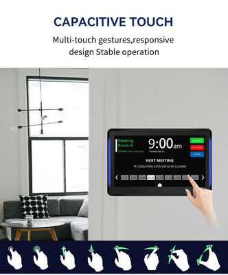 10.1 Zoll RK3399 2+16 GB Wandmontiertes Konferenzraum Tablet NFC POE Besprechungsraum Buchungssystem mit beiden Seiten Licht