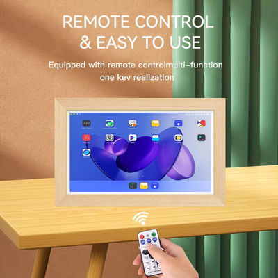 15.6 Zoll RK3568 4+32 GB Wandmontiertes Werbe-Tablet NFC POE Touchscreen Business Holzrahmen Android14 Tablet