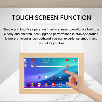 15.6 Zoll RK3568 4+32 GB Wandmontiertes Werbe-Tablet NFC POE Touchscreen Business Holzrahmen Android14 Tablet