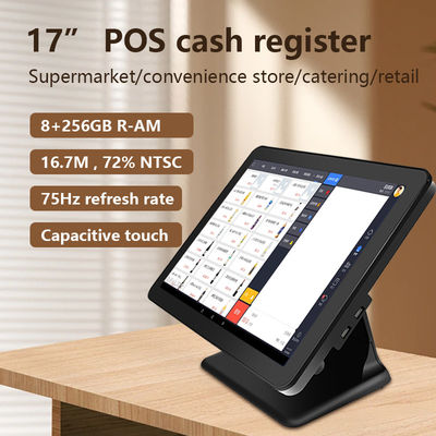 Neues Design 17-Zoll N5095 CPU POS-Maschine 8+256GB Großer Speicher Win10 Einzelhandel Kassen-POS-Terminal