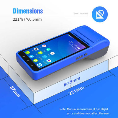 Smart NFC Mobile Payment Terminal 5,5 Zoll Tragbare POS-Maschine Intelligentes Handheld Smart Terminal mit Kamera Drucker