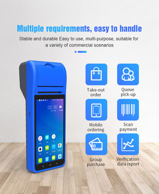 Smart NFC Mobile Payment Terminal 5,5 Zoll Tragbare POS-Maschine Intelligentes Handheld Smart Terminal mit Kamera Drucker