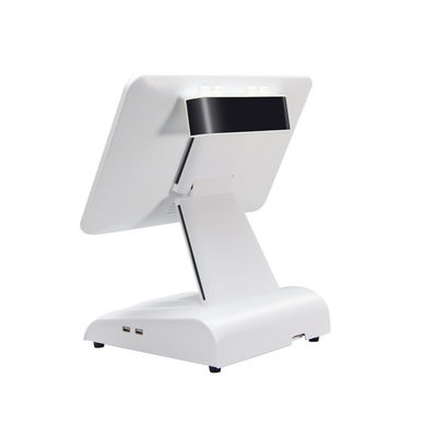 15 Zoll N2840 Desktop-POS-Maschine Restaurant-POS-Terminal 2+32 GB All-in-One-POS-System mit Kundenanzeige