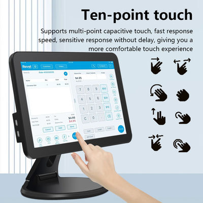15,6-Zoll-Touchscreen-Desktop-POS-Terminal N2840 2+32 GB Einzelhandel-Kasse mit Scanner