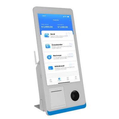 Restaurant Selbstbedienung Bestellkiosk Win 8+128GB Selbstbedienung Zahlungskiosk mit Drucker Nfc QR Code Scanner