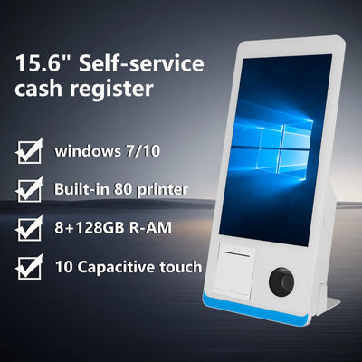 Restaurant Selbstbedienung Bestellkiosk Win 8+128GB Selbstbedienung Zahlungskiosk mit Drucker Nfc QR Code Scanner