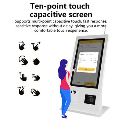 15.6" Self-Service-POS-Maschine mit Win 10 Betriebssystem Touchscreen-Scanner Drucker NFC QR-Code Reader