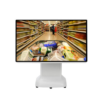 Windows-Kassen-POS-Maschine, einfacher Stil, Kunststoffdesign und 15,6-Zoll-Dual-Screen-All-in-One für Windows