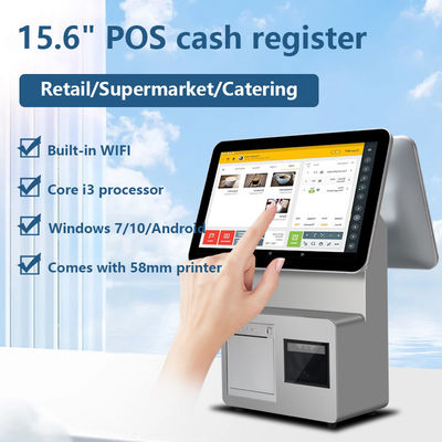 i3/i5/i7 CPU 15,6 Zoll 11,6 Zoll Digitales Dual-Screen-POS-Terminal Win7/10 Android Restaurant POS-System mit SDK-Funktion