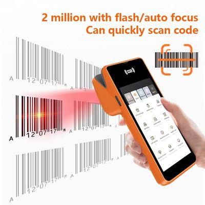 Android 11 5,45 Zoll Handheld-POS-Terminal mit 58 mm Wärmedrucker NFC WiFi USB-Konnektivität und 32 GB/64 GB Speicher Best