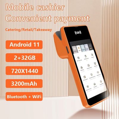 Android 11 5,45 Zoll Handheld-POS-Terminal mit 58 mm Wärmedrucker NFC WiFi USB-Konnektivität und 32 GB/64 GB Speicher Best