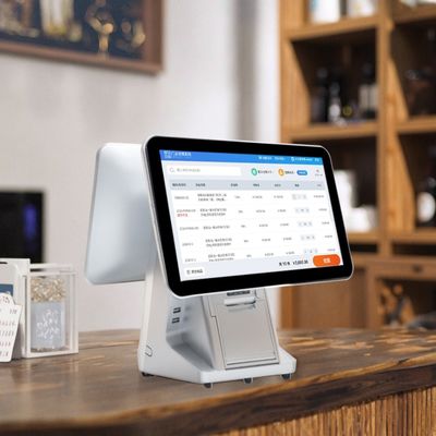 Kapazitive Touch-Doppelscreen-All-in-One-Pos-Systeme für Restaurants Wifi-Kassensystem und 32 GB Festplattenkapazität