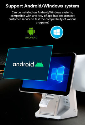 Kapazitive Touch-Doppelscreen-All-in-One-Pos-Systeme für Restaurants Wifi-Kassensystem und 32 GB Festplattenkapazität
