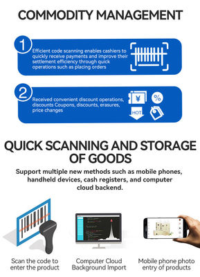 Restaurantbestellung Thermaldruckmaschine mit Auflösung Win/Android POS Kasse 13.3/15.6 Zoll 1366*768 Auflösung