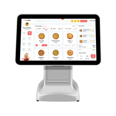 All-in-One-Core Weißes USB3.0 Schnittstellen-Scanner Überprüfen Sie Kassenregister Pos-Terminalsystem mit 80mm-Drucker und 15,6 Zoll LCD