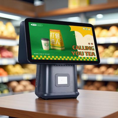 Retail Point of Sale Maschine 15,6 Zoll Android POS Terminal mit Scanner und Drucker 4GB DDR4 Arbeitsspeicher 64GB Festplattenkapazität