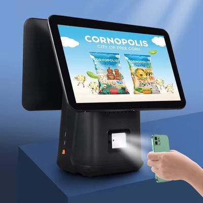 Retail Point of Sale Maschine 15,6 Zoll Android POS Terminal mit Scanner und Drucker 4GB DDR4 Arbeitsspeicher 64GB Festplattenkapazität