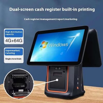 Einzelhandels-Restaurant-Rechnungsmaschine 15,6 Zoll Dual-Screen-POS-System mit Win-Betriebssystem und Android-POS
