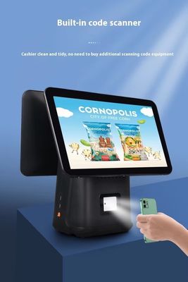 Einzelhandels-Restaurant-Rechnungsmaschine 15,6 Zoll Dual-Screen-POS-System mit Win-Betriebssystem und Android-POS