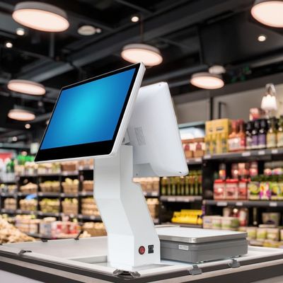 15.4 Zoll Dual-Screen Touch-Fenster All in One Scale Weighing POS Supermarkt Hotel's Ultimate POS Lösung mit WIFI/BT