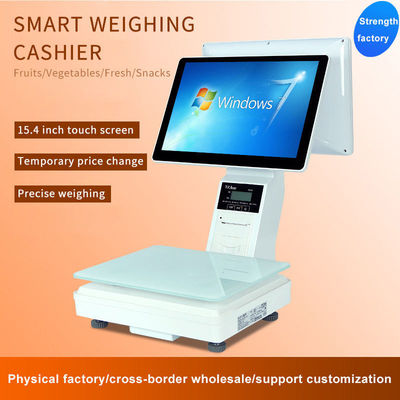 15.4 Zoll Dual-Screen Touch-Fenster All in One Scale Weighing POS Supermarkt Hotel's Ultimate POS Lösung mit WIFI/BT