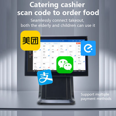 Hochleistungsfähiges 15,6" I3 Prozessor Touchscreen POS All-in-One Supermarkt Einzelhandel POS-Gerät mit Kundendisplay