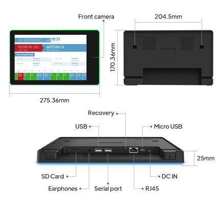 10.1 Zoll RK3288 Android Meeting Room Tablet mit POE NFC und LED Light Bar