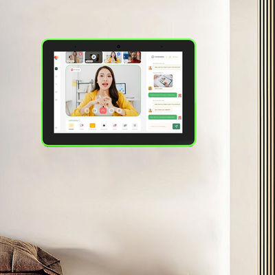 10.1-Zoll-Wall Mount Android Tablet mit Quad-Core Rockchip RK3576 und 4-seitiger LED-Lichtleiste für Besprechungsraumbuchung