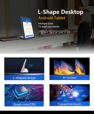 8 Zoll L-Typ Business Self-Service Kiosk Android Tablet PC Kapazitive Touch Scree POE Strom WIFI NFC für Restaurant bestellen POS Tablet