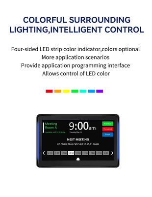 10,1 Zoll Wandmontiertes Android Tablet-PC mit LED-Lichtleiste und RK3566 Quad-Core für Konferenzanzeige