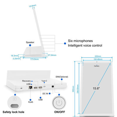 13,3 Zoll RK3568 L-förmiger Android-Desktop-Tablet-PC POE Business-Kiosk-Restaurant-Bestellsystem