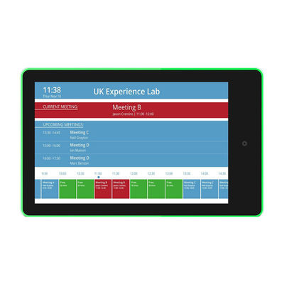 15,6 Zoll Wandmontage Android Tablet PC mit RK3566 Quad-Core-LED-Lichtleiste für Konferenzraum-Buchung