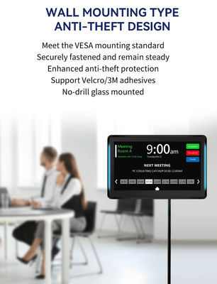 15,6 Zoll Wandmontage POE Stromversorgung RK3566 Android Tablet PC LED-Licht Konferenzraumbuchungssystem