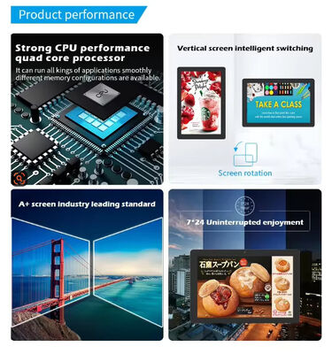 Wandmontage Gewerblich 24 Zoll RK3566 Android Tablet-PC Digitales Menüboard Display für Restaurant Café Geschäft