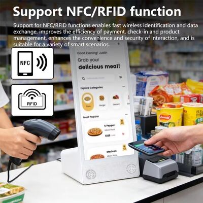 L-Typ Desktop 15,6 Zoll 1920x1080 Android 15 Tablet PC Wi-Fi NFC Kapazitiver Touchscreen 10000mah Octa Core Fastfood andere mit Lautsprecher