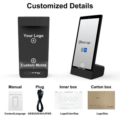 L-Typ Desktop 15,6 Zoll 1920x1080 Android 15 Tablet PC Wi-Fi NFC Kapazitiver Touchscreen 10000mah Octa Core Fastfood andere mit Lautsprecher