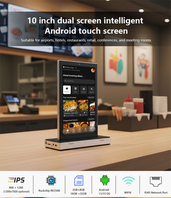 10.1 Zoll Doppelbildschirm Desktop Android alles in einem Touchscreen 4G Tablet PC Wi-Fi POE Power Restaurant andere Kisock
