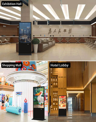 43 Zoll Bodenstehender Digital Signage LCD Werbedisplay Touchscreen Smart Kiosk Poster Player für Einkaufszentren