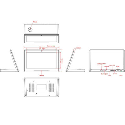 FCC 1.3GHz All-in-One Touchscreen PC mit Quad-Core Cortex A7 1.3GHz Prozessor und 7-Zoll-IPS-kapazitiven Touchscreen mit Android 6.0