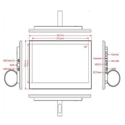 15 Zoll All-in-One Touchscreen-PC mit 10-Punkt-kapazitivem Touch, 1920x1080 Full HD Display und Quad-Core RK3399 Prozessor