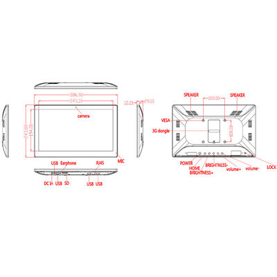 15,6 Zoll Ultra-Thin All-in-One Touchscreen-PC mit 8 GB ROM, WLAN, RJ45 und PoE
