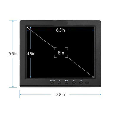 Hopestar 8-Zoll LCD CCTV Monitor mit BNC-, AV-, HDMI- & USB-Eingängen